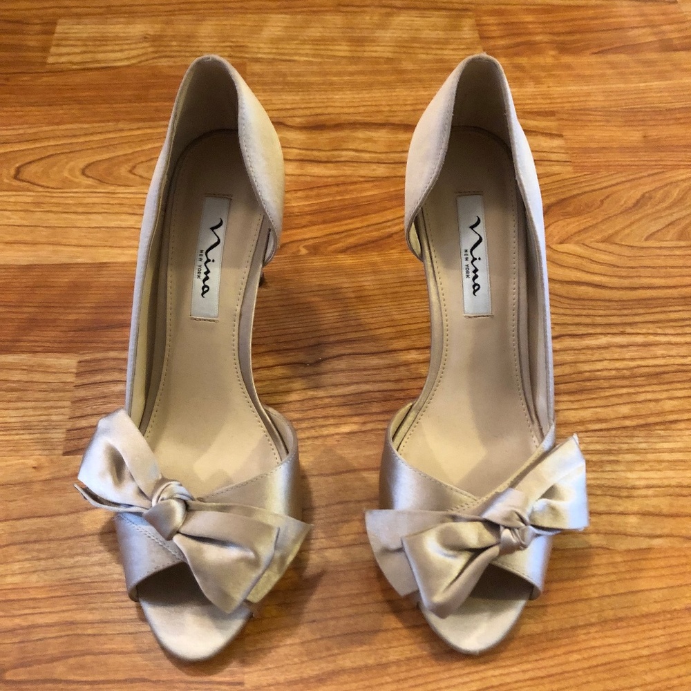 Forbes 2 Bow Peep-Toe D'Orsay Evening Pumps